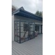 8ft long x 3ft wide x 7.5" tall Catio / Cat lean to Painted Grey